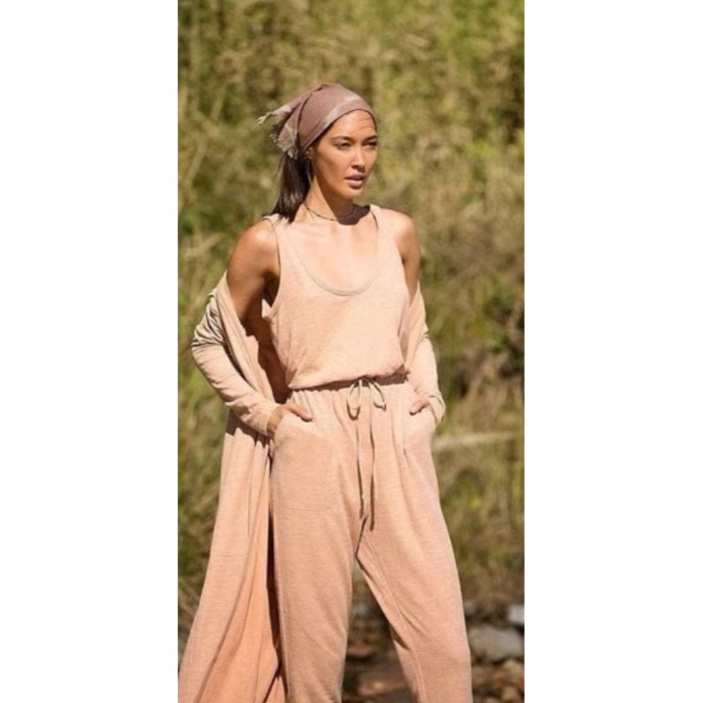 Free People Beach Bicoastal Romper Womens Small Yellow Boho Coastal Casual Comfy - Picture 2 of 11